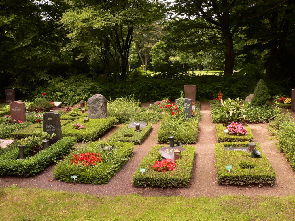 Gräber auf einem Friedhof