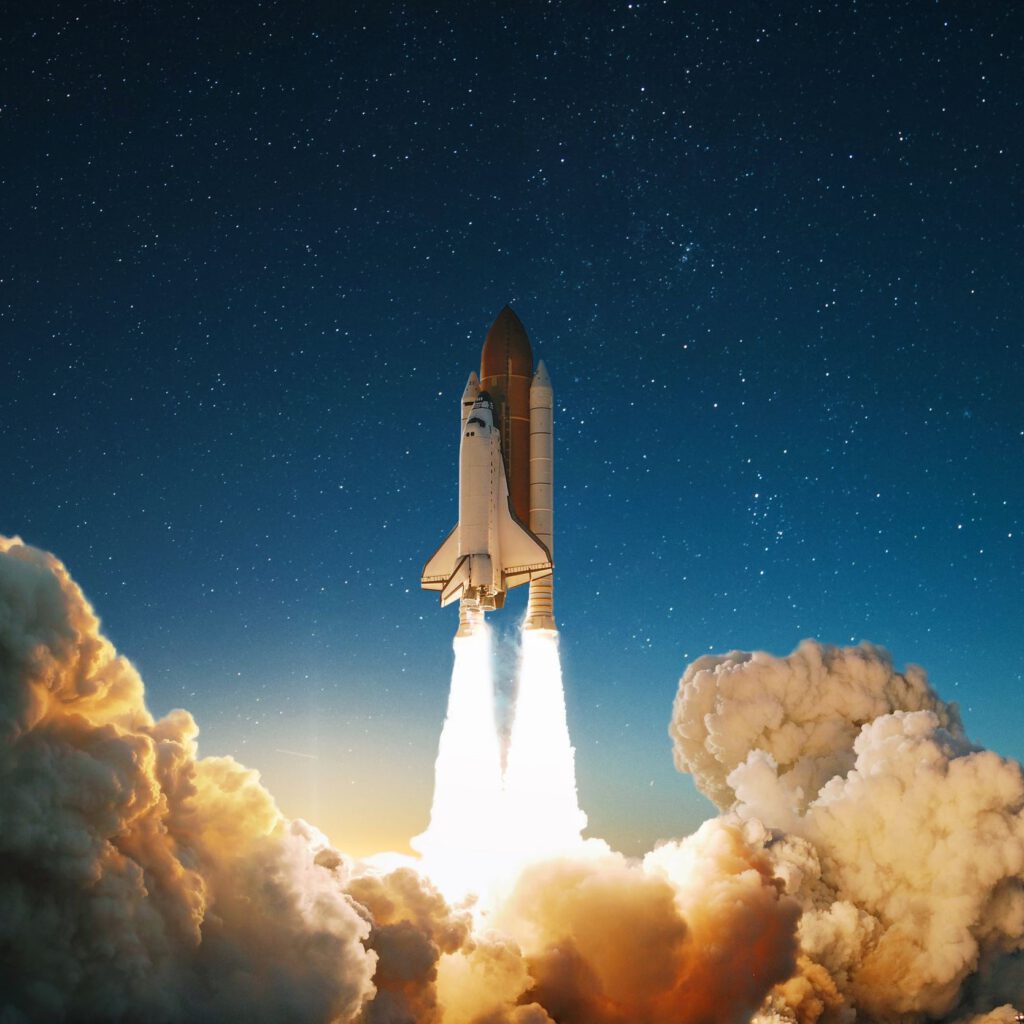 Raketenstart eines Spaceshuttles