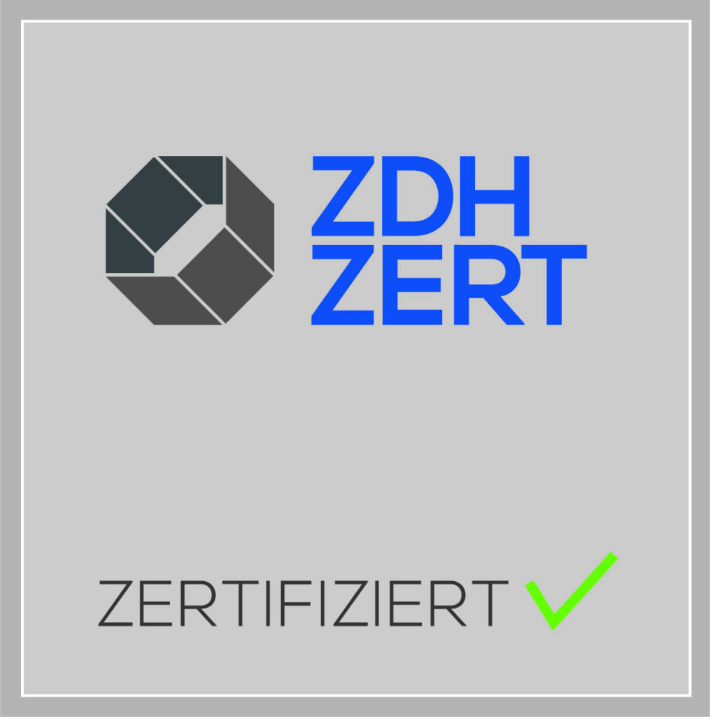 Zertifizierungssymbol des ZDH-ZERT